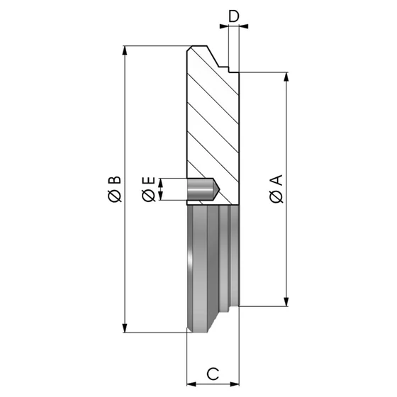 Picture 2/2 -End plug with central drilling - NBFC00065080