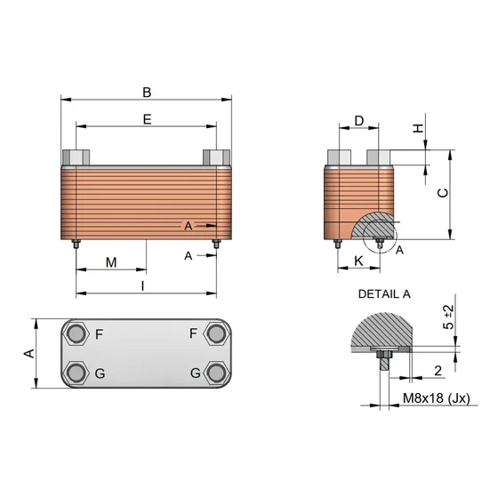 Picture 3/4 -Heat exchanger - Oil-Water - Plate type - ILWPL22030EP