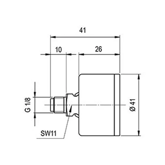 Picture 2/2 -40 12 bar 1/8"H Manométer - PAXM4001218H00 rajz