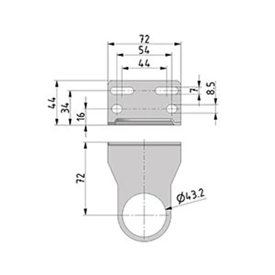 Picture 2/2 -(FS-2) felerősítő lap nyakra Előkészítő tartozék - PAXK0000000002 rajz