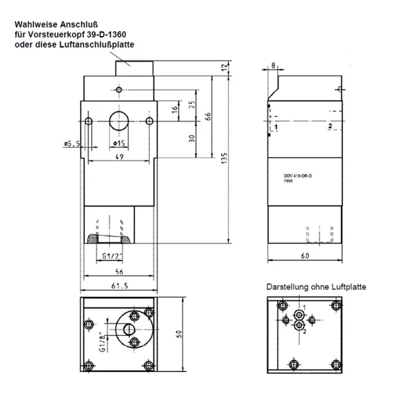 Kép 2/2 - Gyorsleürítő szelep - G1/2" - DOV 410-OR-O
