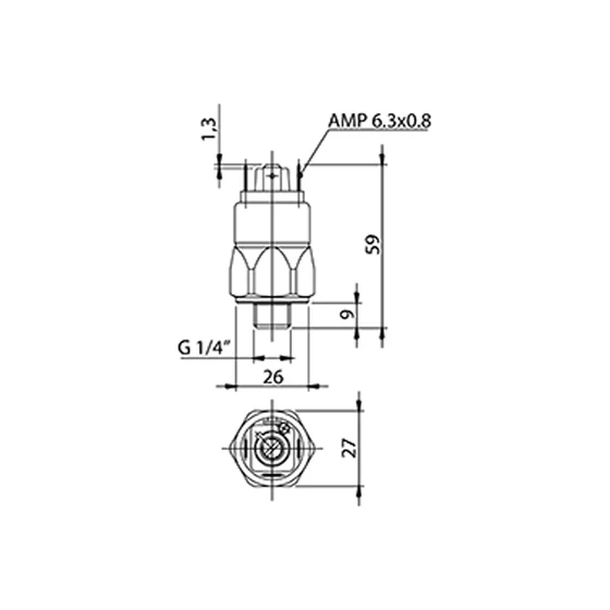 Picture 2/3 -Pressure switch - 1-10 bar - G1/4"km