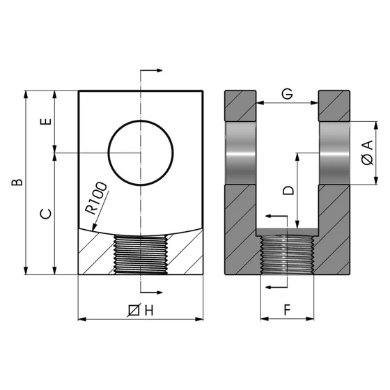 Picture 2/2 -Threaded fork - NBFFIL161615
