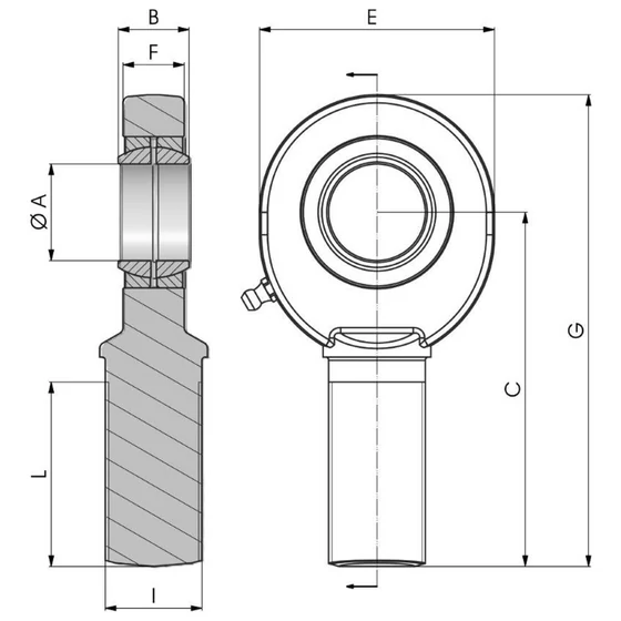 Picture 2/2 -Ball joint end - NBSD12ES