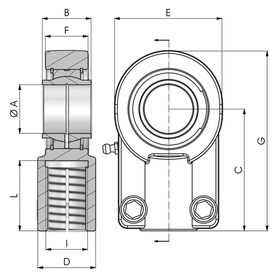 Kép 2/2 - Rúdvég menetes - SN 25 CE - WAPR25CE