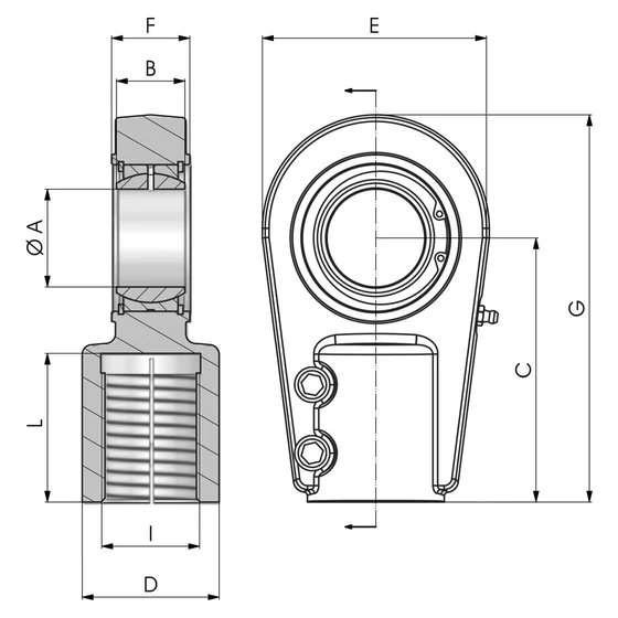 Picture 2/2 -Ball joint end - NBSN25GAS