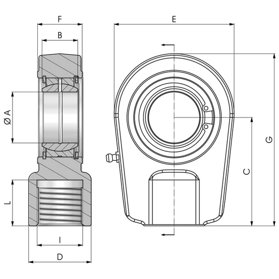 Picture 2/2 -Ball joint end - NBSN80N