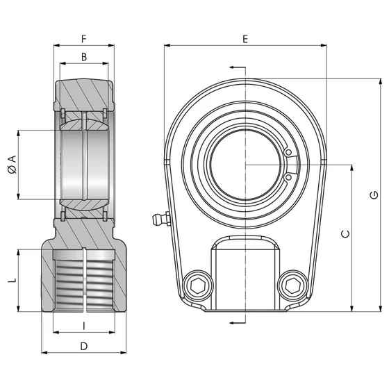 Picture 2/2 -Ball joint end - NBSN20U
