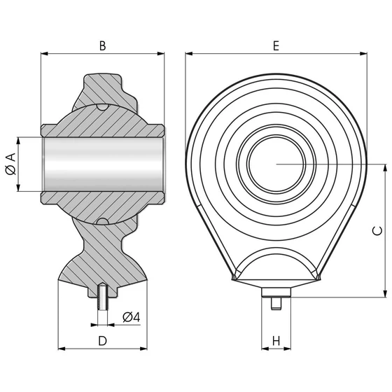 Kép 2/2 - Rúdvég hegeszthető - TS ER 67 33 A=28.4mm