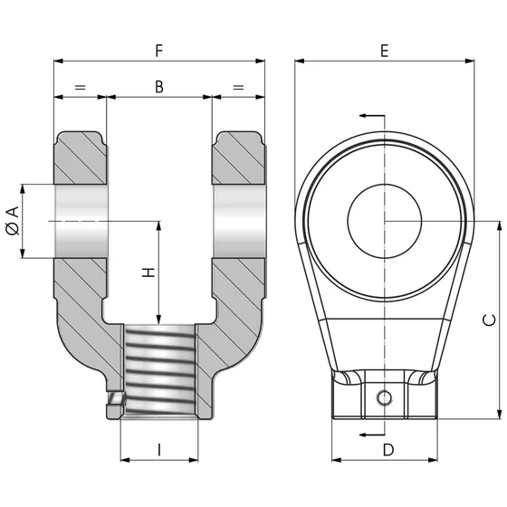Picture 3/3 -Hinge fork - NBCF11333