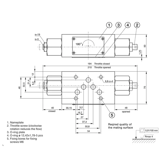 Picture 4/4 -Throttle check sandwich valve - (Z2FS10) VP-NDV-10