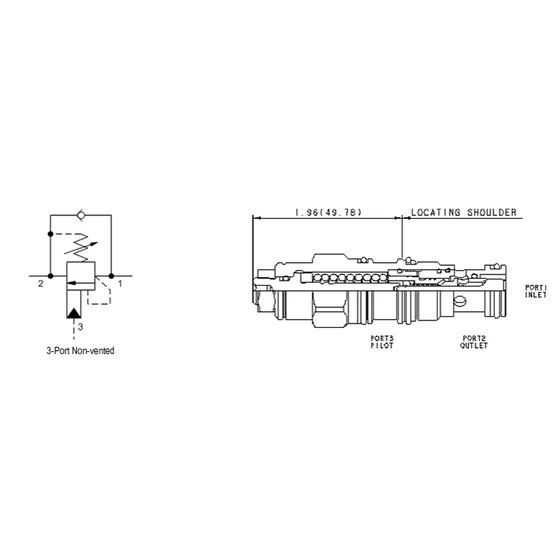 Picture 2/2 -Counterbalance cartridge - CBCA-LIN - T-11A - 60l/min - 28-105bar