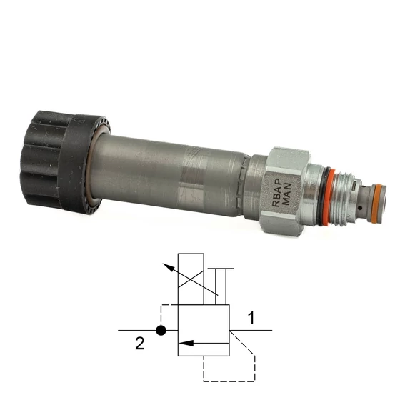 T-8A 1l/min 20-210bar (kézi seg.) RBAP-MAN Arányos nyomáshatároló patron - HVNHFT8AMAN