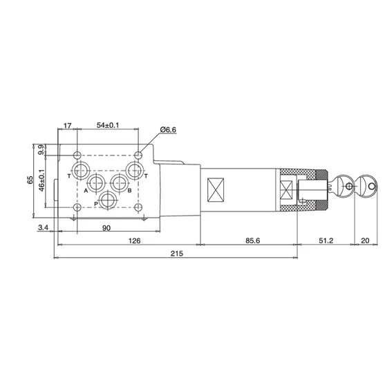Picture 2/3 -Pressure relief sandwich valve - NA10 - P-port - RDM3PT15SVG - 3-150bar