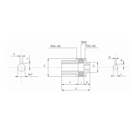 Picture 2/2 -Coupling - Pump side - 1:8 - HC201A