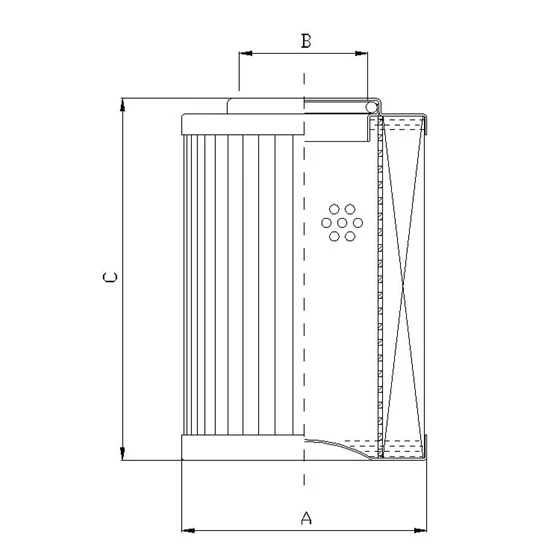 Picture 2/2 -Pressure line filter element - DIN 24550 - 0160 DN 025 BNHC - interchange