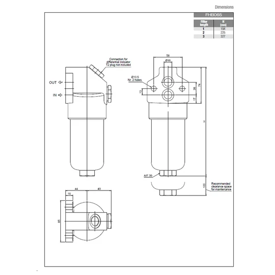 Picture 4/4 -Pressure line filter complete - FHB0652SAF1A10HP01