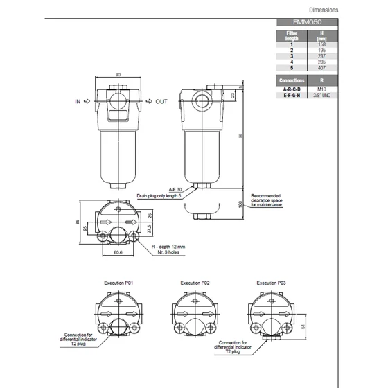 Picture 4/4 -Pressure line filter complete - FMM0502BACA10NP01