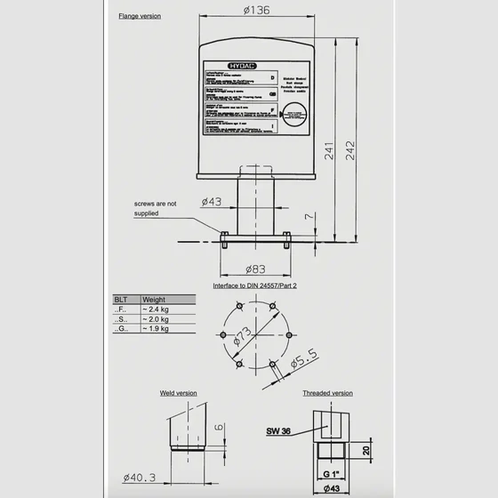 Picture 2/2 -Air breather spin-on filter - BLT M 160 F 3 W 1.0 - d73mm - 3mic. - dehumidifier