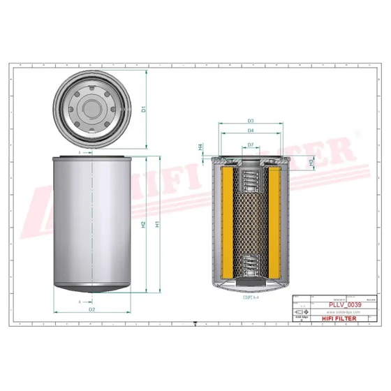 Kép 2/2 - Spin-on patron - SO8013 - 3/4"UNF - 20mikr.
