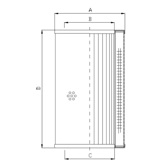 Picture 2/2 -Suction line filter element - SF504M250 - 250mic.