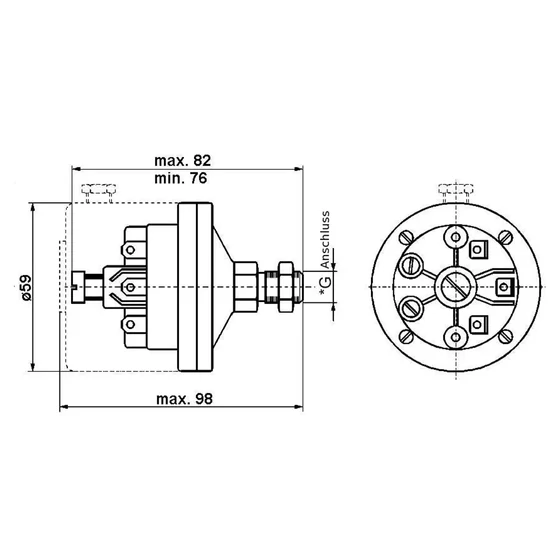 Picture 2/2 -Vacuum indicator - electrical - G1/8" - PiS 3070/-200mbar