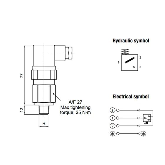 Kép 2/2 - Eltömődésjelző szívóági - elektromos - R1/4" - NO/NC - [VEA]