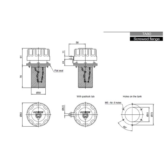 Kép 2/3 - Beöntő-levegőztető - TA80B - d73mm - 10mikr. - [FB2]