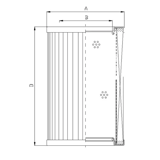 Kép 2/2 - Szűrőbetét visszafolyóági - DIN 24550 - 1000 RN 100 W - kiváltó