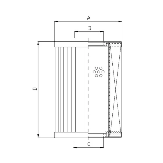 Picture 2/2 -Return line filter element - DIN 24550 - DN160 - M40mic.