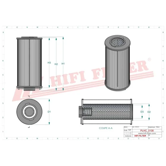 Picture 2/2 -Return line filter element - 0330 R 010 BNHC - interchange