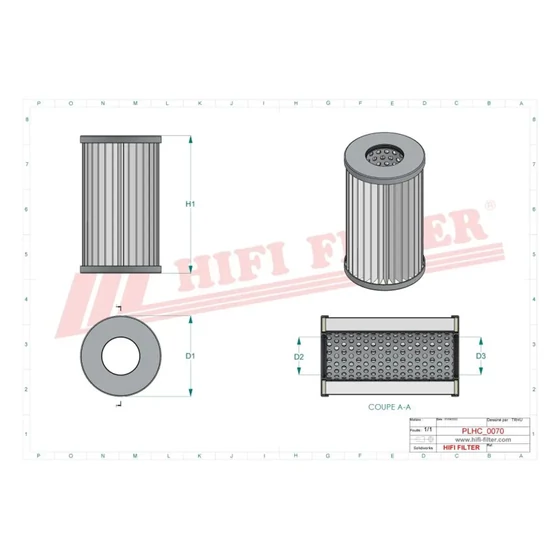 Picture 2/2 -Return line filter element - DIN 24550 - PI23025RNSMX10 - interchange
