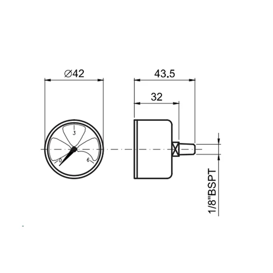 Picture 2/2 -Pressure indicator - visual - VCIP