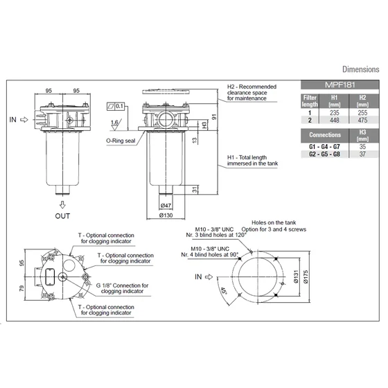 Picture 3/3 -Return line filter house - MPF1811AG1P01