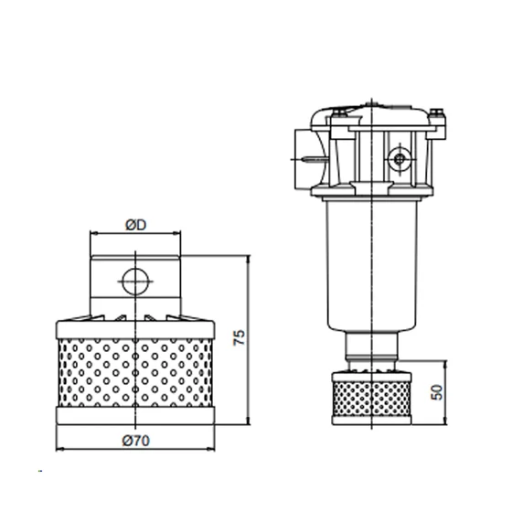 DFS 32 A 075 Diffúzor MPF szűrőházhoz - HFVXD32MP075