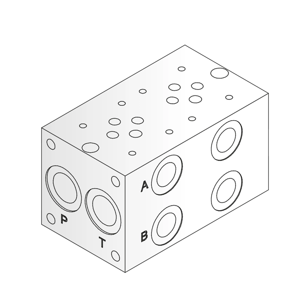 Sorblokk - NG06 - 2 tagos - acél - oldalsó - G3/8