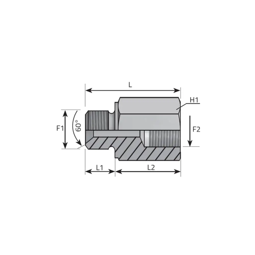Tube Coupling (AD-BSP) - (K-B) - G3/8