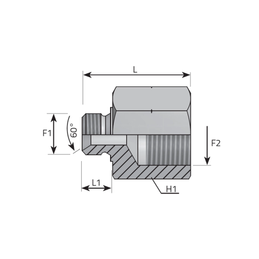 Tube Coupling (M-M) - 22×1,5 - 18×1,5