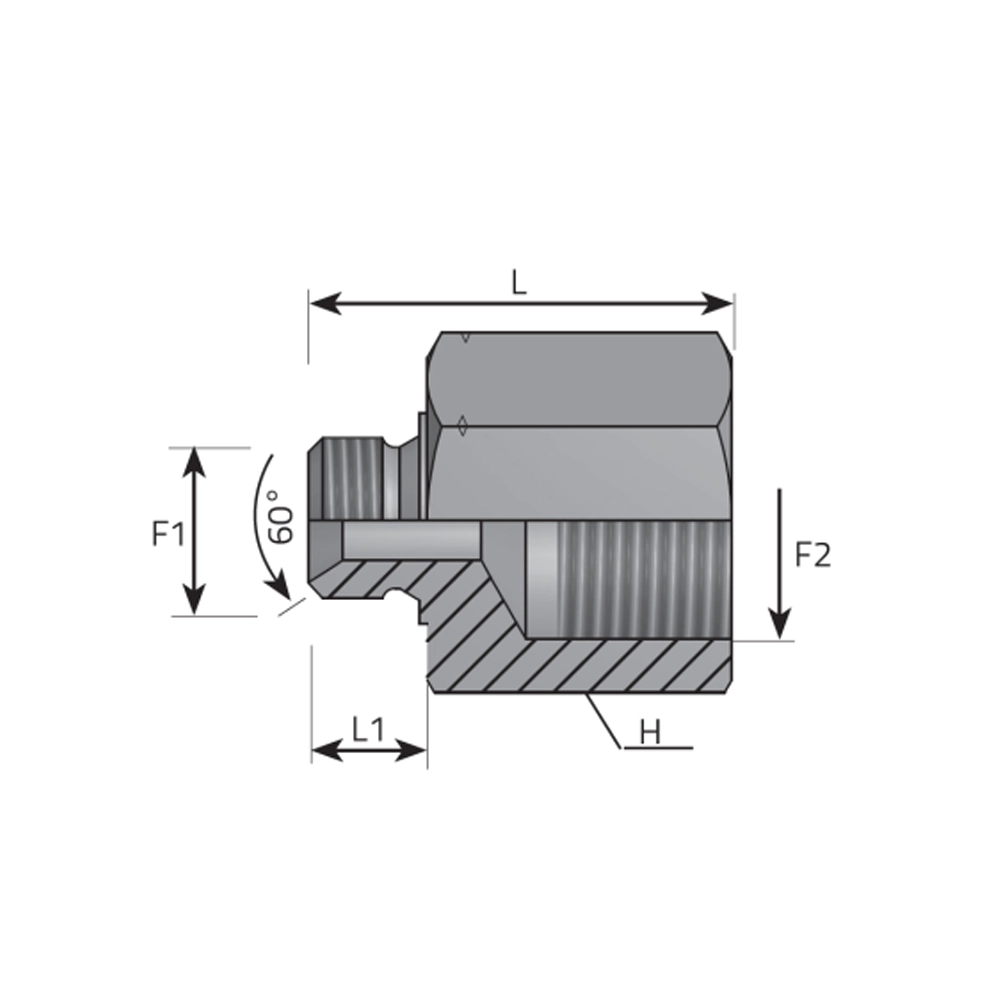 Tube Coupling (M-R) - 22×1,5 - G1/2