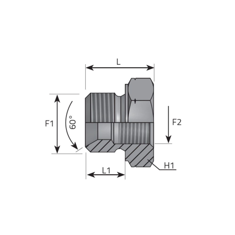 Tube Coupling (M-R) - 22×1,5 - G3/8